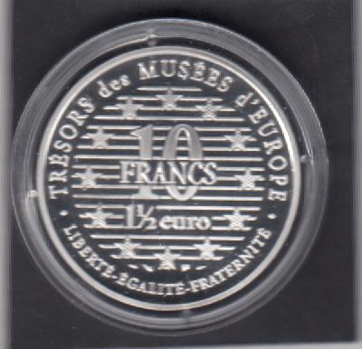 Beschrijving: 10 Francs (1,5 Euro) DANCER